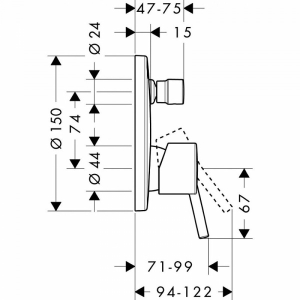 Смеситель для душа Hansgrohe Talis S 32475000 Хром