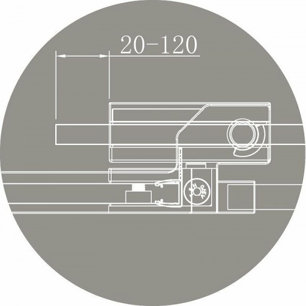 Душевая дверь Cezares Slider 90 SLIDER-B-1-80/90-BR-NERO профиль Черный матовый стекло бронзовое