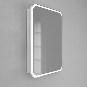 Зеркальный шкаф Jorno Modul 50 Mol.03.50/P/W/JR с подсветкой Белый