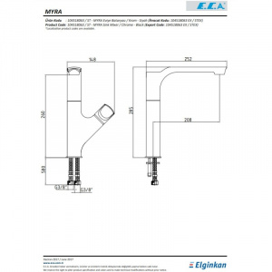 Смеситель для кухни E.C.A Myra 104518063EX