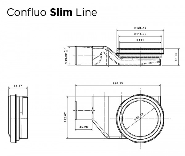 Душевой лоток Pestan Confluo Slim Line 750+ 13100028 с решеткой Хром матовый