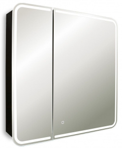 Зеркало - шкаф AZARIO Alliance - Black 805х800 сенсорный выключатель с функцией диммера (LED-00002611)