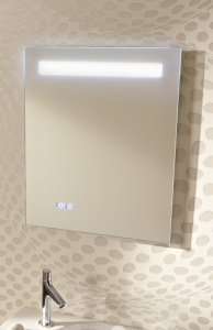 Зеркало Jacob Delafon Parallel 60 EB1430-NF с подсветкой и подогревом с сенсорным выключателем и часами