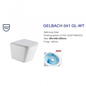 Унитаз WeltWasser Gelbach 041 GL-WT 10000008261 подвесной Белый глянец с сиденьем Микролифт
