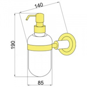 Дозатор для жидкого мыла Boheme Murano Cristal 10912-CRST-G Золото