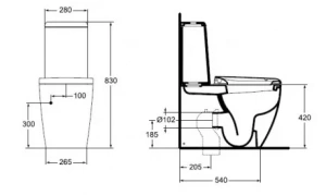 Чаша напольного унитаза с сиденьем микролифт Ideal Standard Ventuno T321501