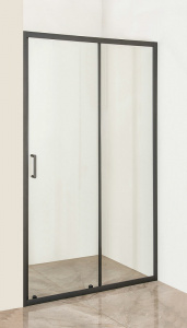 Душевая дверь в нишу Orange E02-120TB 120 профиль Черный стекло прозрачное