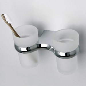Стакан для зубных щеток WasserKRAFT Berkel K-6828D двойной Хром