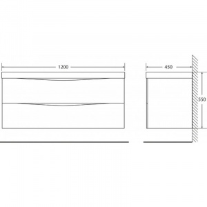 Тумба под раковину BelBagno Marino 120 MARINO-1200-2C-SO-WO-P подвесная Rovere Bianco