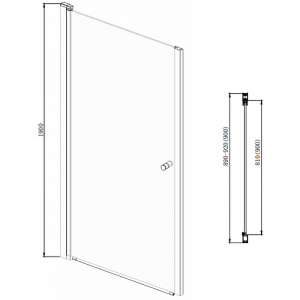Душевая дверь Azario Alberta AZ-NK6211 900 профиль Серебро стекло прозрачное