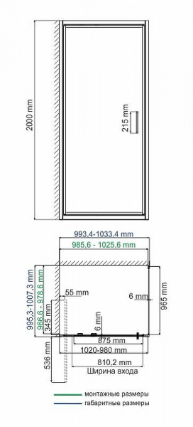 Душевой уголок WasserKRAFT Salm 100x100 27I19 профиль Хром стекло прозрачное