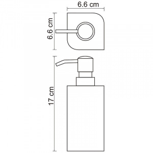 Дозатор для жидкого мыла WasserKRAFT Elba K-2799 Черный матовый