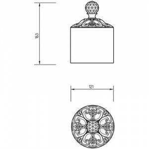 Контейнер для хранения Migliore Cristalia 16760 Бронза с кристаллом Swarovski