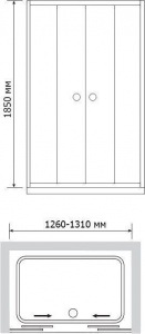 Душевая дверь в нишу RGW Classic CL-10 130 профиль Хром стекло прозрачное