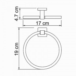 Кольцо для полотенец WasserKRAFT Lippe K-6560 Хром