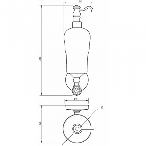 Дозатор для жидкого мыла Migliore Amerida 16559 Бронза с кристаллом Swarovski