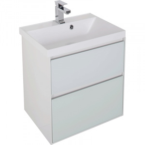 Комплект мебели для ванной Aquanet Гласс 60 240458 Белый