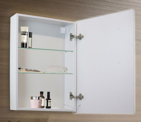 Зеркало-шкаф Azario Киото 53.5х15х75 Подвесной, Белый (LED00002356)