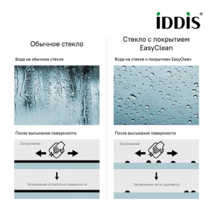 Душевая стенка Iddis Slide 100 SLI6BS1i23 профиль Черный матовый стекло прозрачное
