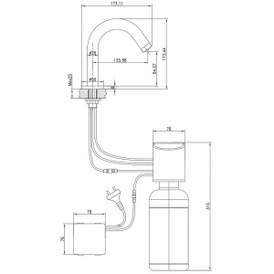 Дозатор для жидкого мыла Lemark Project LM4644CE Хром