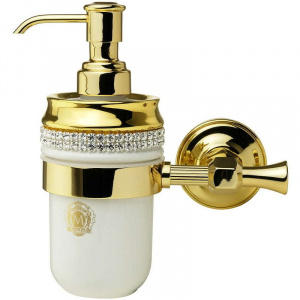Дозатор для жидкого мыла Migliore Dubai 28484 Белый Золото