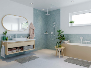 Смеситель для ванны Hansgrohe Ecostat Comfort 13114670 с термостатом Черный матовый