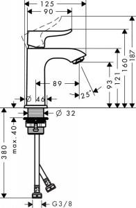 Смеситель Hansgrohe Metris 31203000