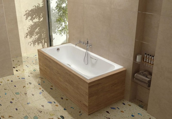 Чугунная ванна c отверстиями для ручек Wotte Start 170 x 70 см, (Start 1700x700UR), белая