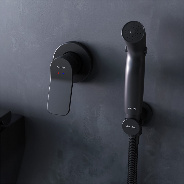 Гигиенический душ со смесителем AM.PM X-Joy F40H85A22 Черный
