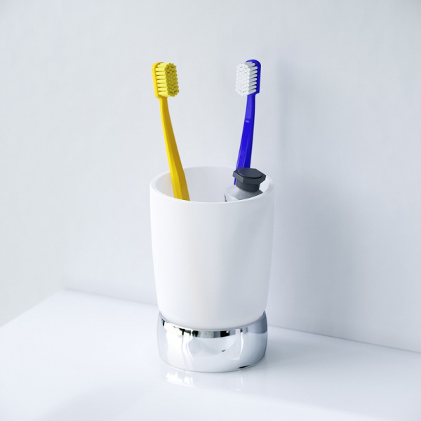 Стакан для зубных щеток AM.PM Sensation A3031300 хром/матовое стекло