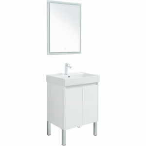 Комплект мебели для ванной Aquanet Nova Lite 60 302532 подвесной Белый глянец