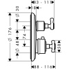 Термостат для душа Axor Montreux 16800000