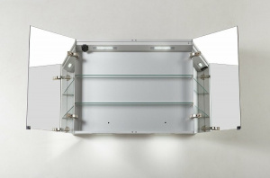 Зеркальный шкаф BelBagno SPC 90 SPC-2A-DL-BL-900 с подсветкой Белый