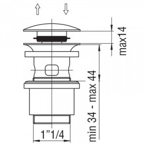 Донный клапан с переливом Nobili AV00110/10CR