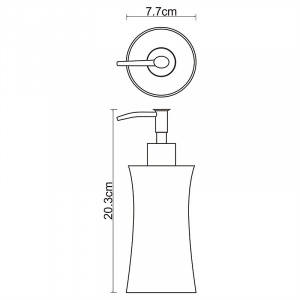 Дозатор для жидкого мыла WasserKRAFT Salm K-7699 Серый