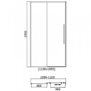 Душевая дверь в нишу RGW Stilvoll SV-12-B 110 профиль Черный стекло прозрачное