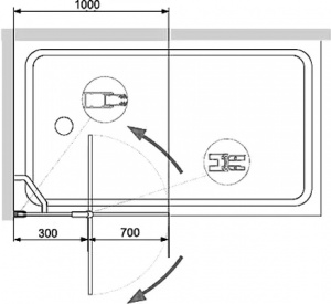 Шторка на ванну RGW Screens SC-11 100x140 03111110-14 профиль Черный стекло прозрачное