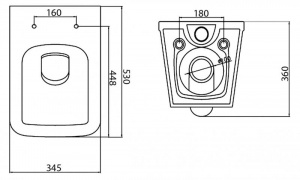 Унитаз подвесной BelBagno Dory BB522ACHR