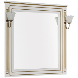 Зеркало Aquanet Паола 90 186108 Белое золото