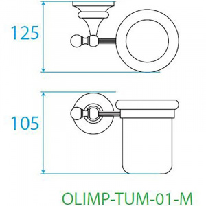Стакан для зубных щеток Cezares Olimp OLIMP-TUM-01-M Хром