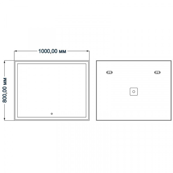 Зеркало AZARIO Minio 1000х800 влагостойкое c подсветкой и диммером (CS00071910)