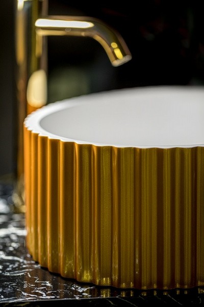 Раковина-чаша Boheme NeoArt Canale 50 878-G Золото Белая