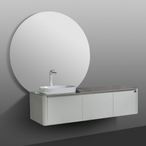 Комплект мебели для ванной Black&White Universe 9151600 подвесной Серый Белый
