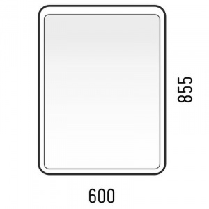 Зеркальный шкаф Corozo Рино 60 SD-00000964 с подсветкой Белый