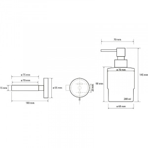 Дозатор для жидкого мыла Bemeta Neo 104109115 Нержавеющая сталь