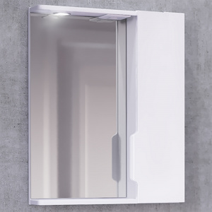 Зеркало со шкафом Jorno Moduo Slim 60 Mod.03.60/W с подсветкой Белый глянец