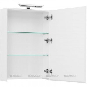 Зеркальный шкаф 60х87,3 см с белый R Aquanet Йорк 00202087