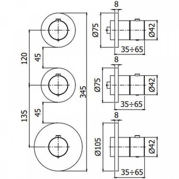 Смеситель для душа Paffoni Modular Box MDE018NO с термостатом Черный матовый
