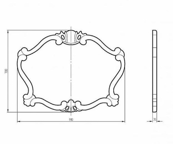 Зеркало Migliore CDB 90 30490 Серебро