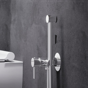 Гигиенический душ со смесителем Dorff Logic D3075000 Хром Серый